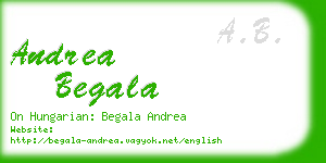 andrea begala business card